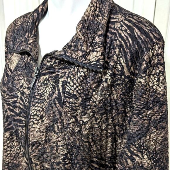NWOT JM Collection Animal Print Zip Up Jacket Drawstring Bottom - Picture 12 of 13